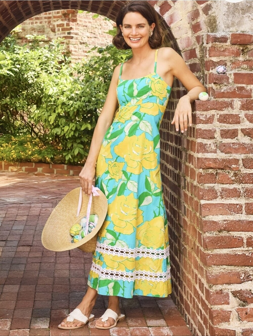 NWT Lilly Pulitzer Haliey Midi Dress In Vintage Print Rose Bud Size 10